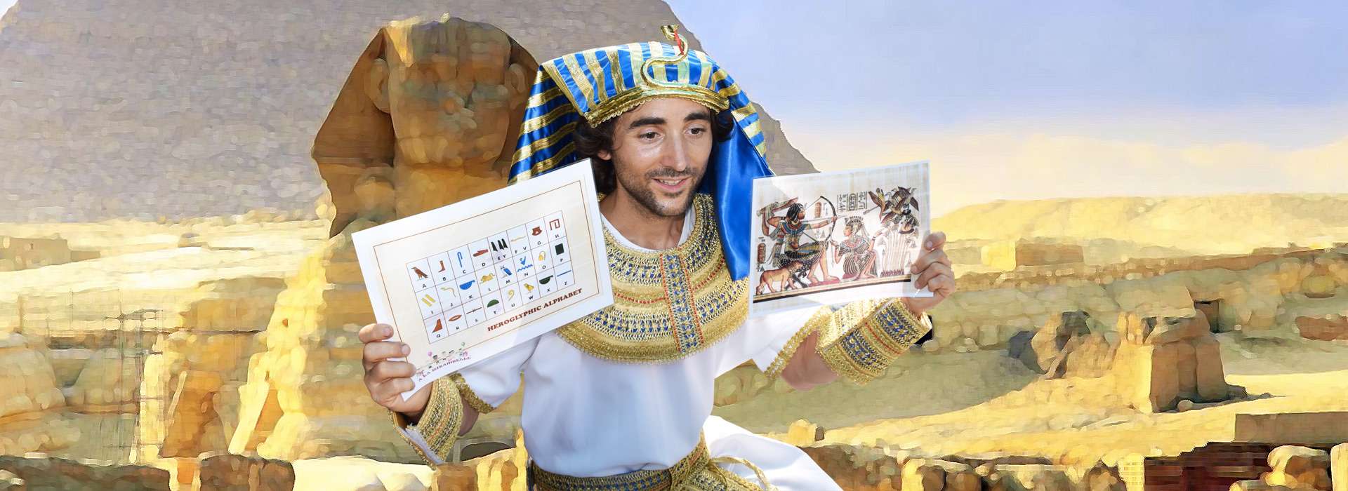 Slider d'images de l'animation Noël chez les Pharaons
